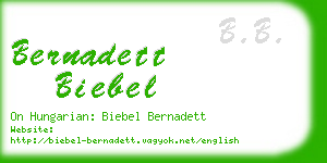 bernadett biebel business card